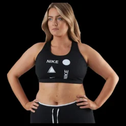 Nike Swoosh Icon Clash Bra Plus White/Black Svart New