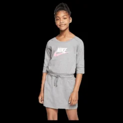 Sale Nike Swoosh Jersey Dress Junior Grey Grå