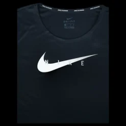 Nike Swoosh Run Top SS Black/Silver Svart Online