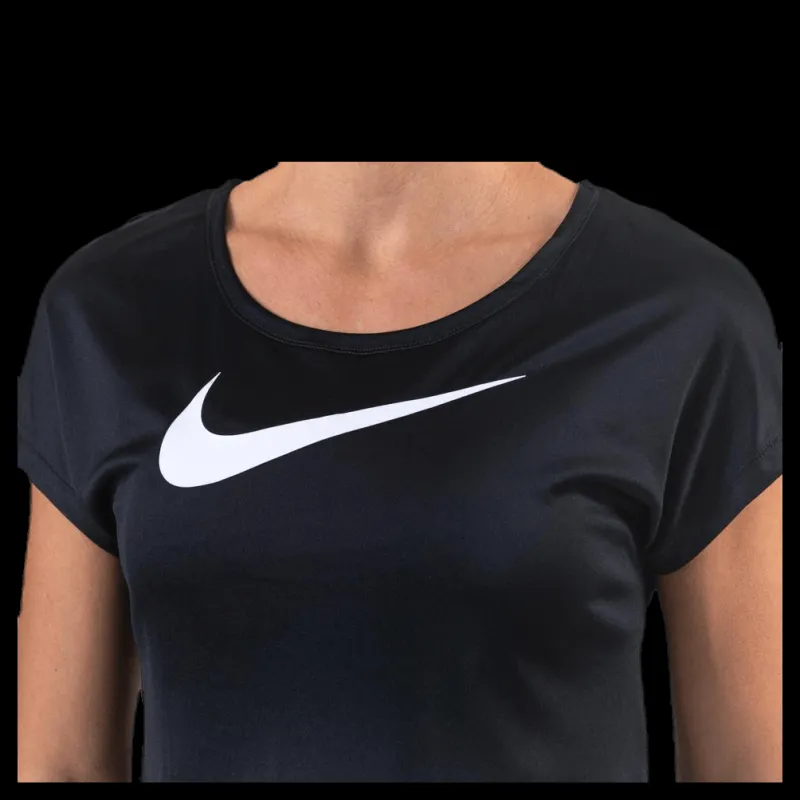 Best Nike Swoosh Run Top SS White/Black Svart
