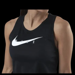 Nike Swoosh Running Tank Black/Silver Svart