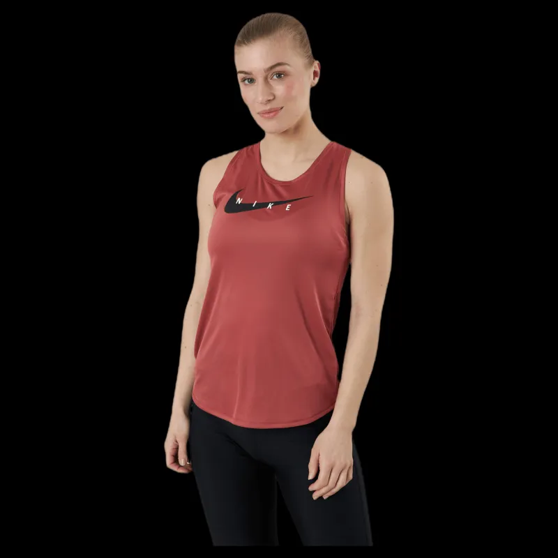 Outlet Nike Swoosh Running Tank Red Röd