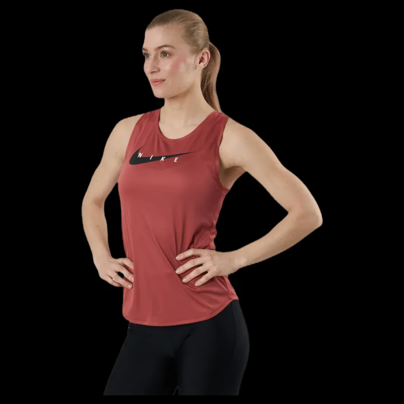 Outlet Nike Swoosh Running Tank Red Röd