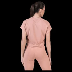 Nike Swoosh SS Crop Top Red Rosa