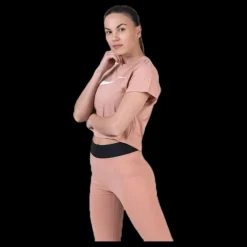 Nike Swoosh SS Crop Top Red Rosa