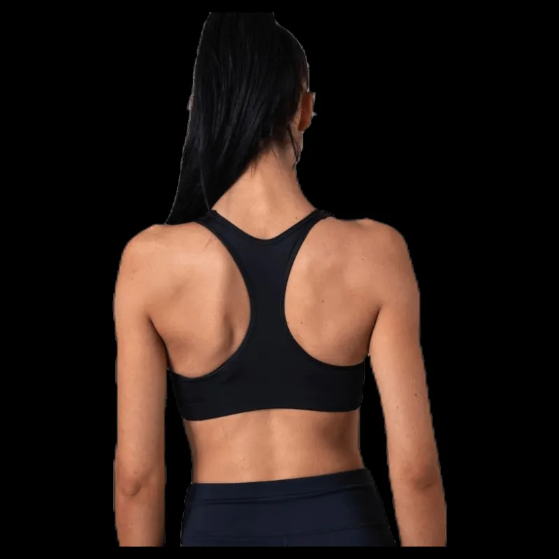 Online Nike Swoosh Women's Medium-Support Non-Padded Sports Bra BLACK/WHITE/WHITE Svart