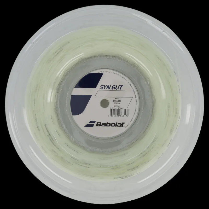 New Babolat Syn Gut 200m 1,30 White Vit
