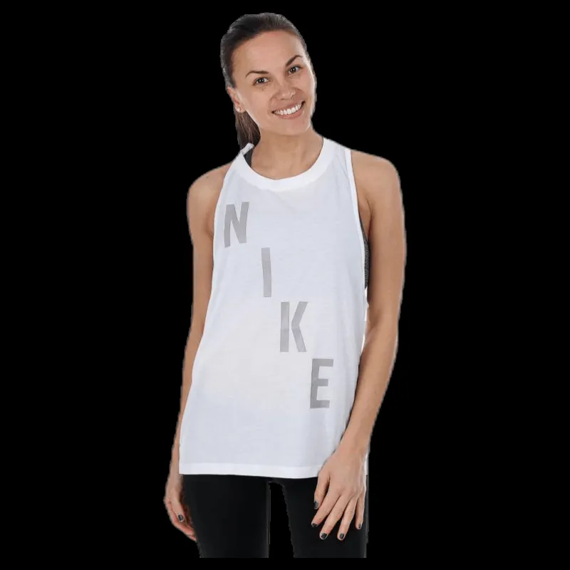 Hot Nike Tailwind Tank GX White/Grey Vit och Grå