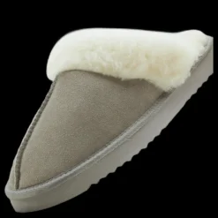 Mols Tamara W Warm Leather Slipper Chateau Gray Grå Discount