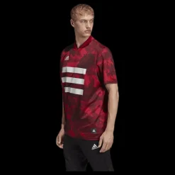 Discount adidas Tango AOP Jersey Red Flerfärgad
