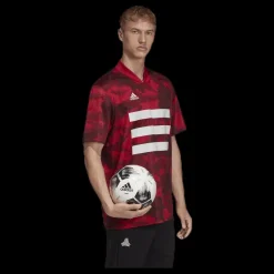 Discount adidas Tango AOP Jersey Red Flerfärgad