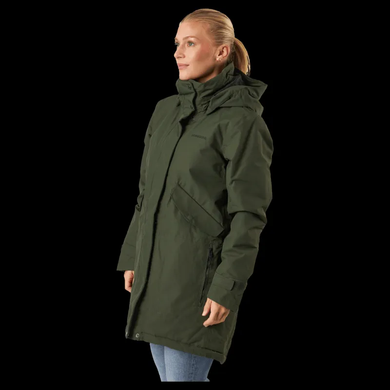 Didriksons Tanja Wns Parka 6 Green Grön Discount