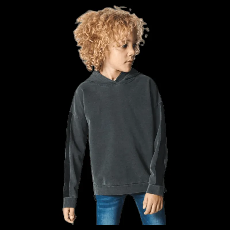 Name It Tao Sweat W. Hood Denim 6154 Grey Grå Sale