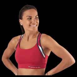 Outlet Tommy Hilfiger Sport Tape Bra Medium Impact Pink Rosa