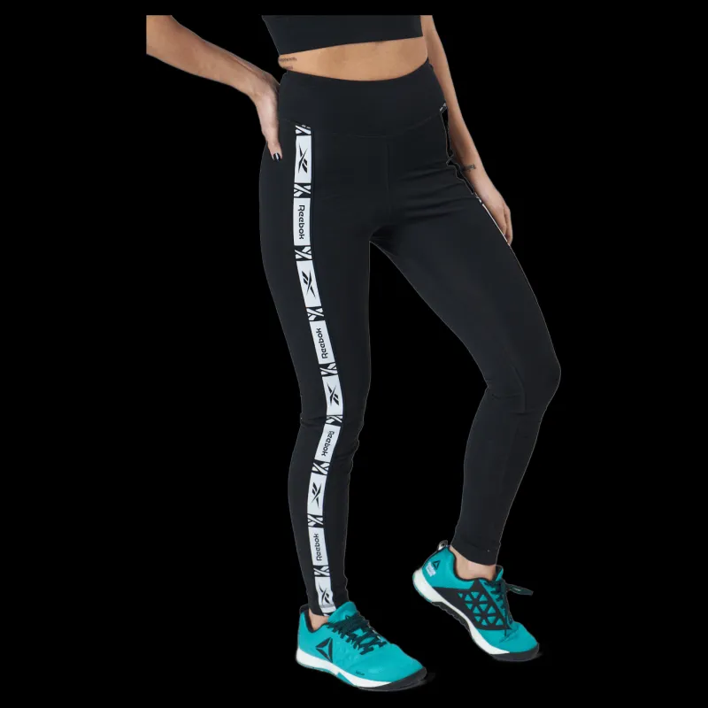 New Reebok Te Tape Pack Legging Black Svart