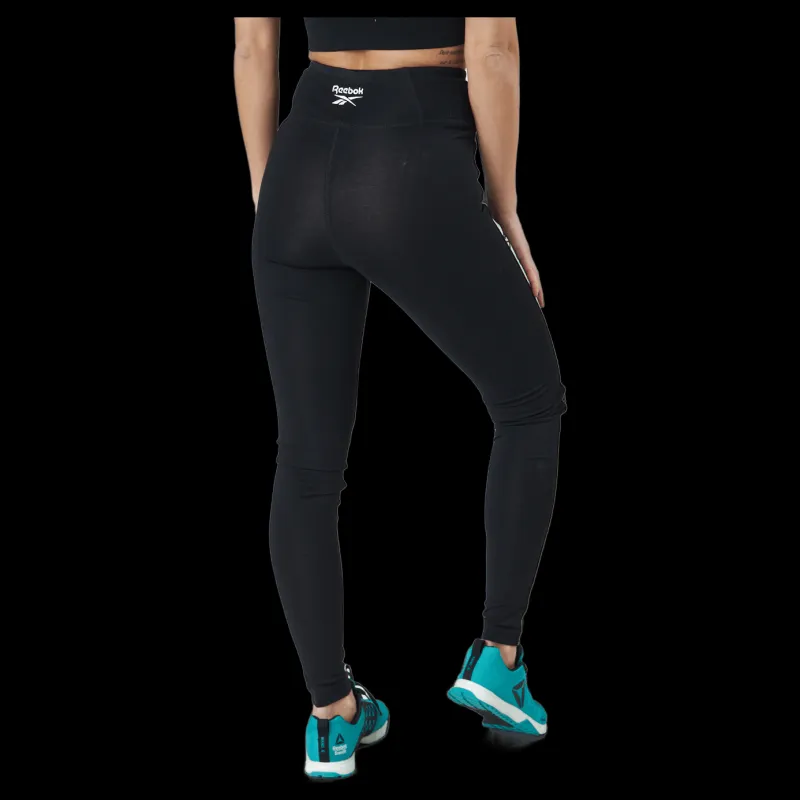 New Reebok Te Tape Pack Legging Black Svart