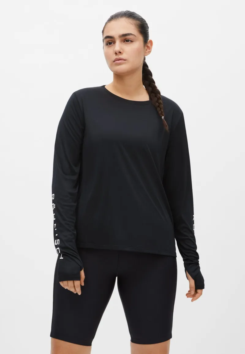 Outlet Röhnisch Team Logo Long Sleeve Black Svart