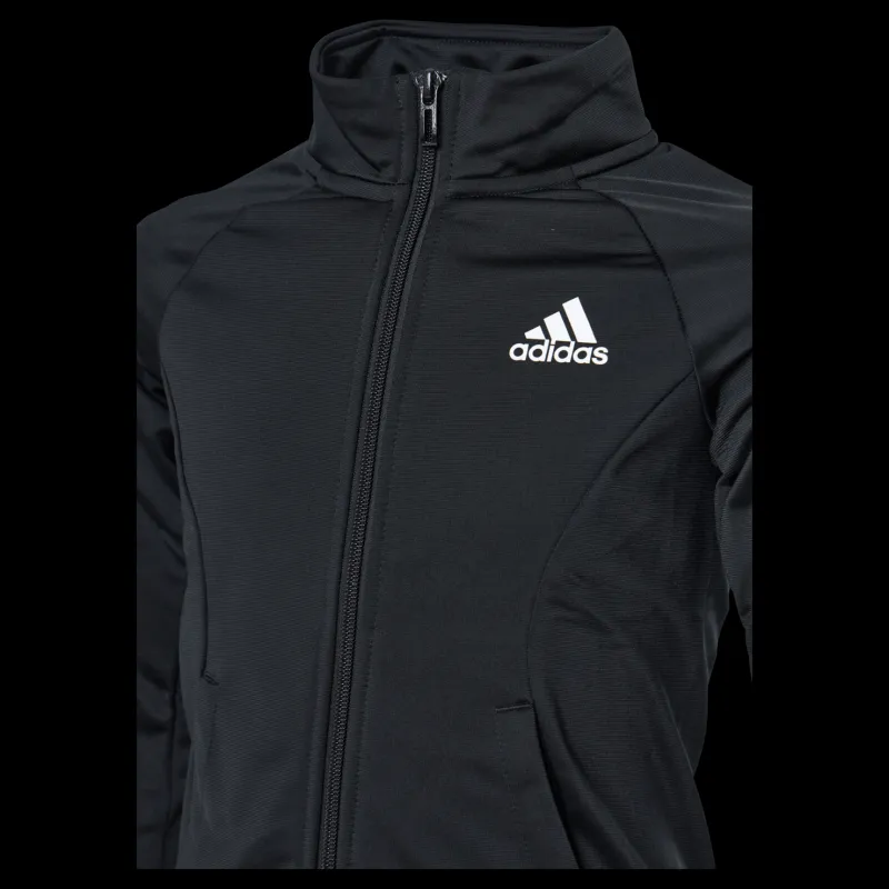 adidas Team Polyester 3-Stripes Tracksuit Black / Team Real Magenta Svart Clearance