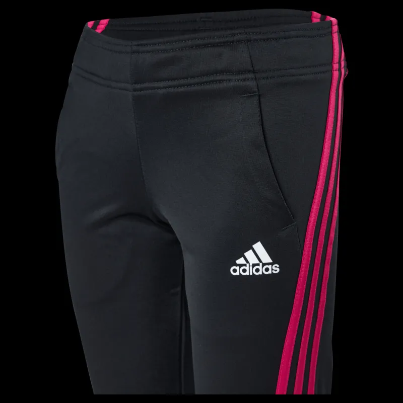 adidas Team Polyester 3-Stripes Tracksuit Black / Team Real Magenta Svart Clearance