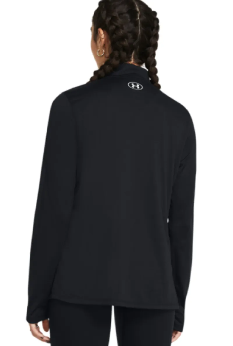 Clearance Under Armour Tech 1/2 Zip- Solid Black Svart