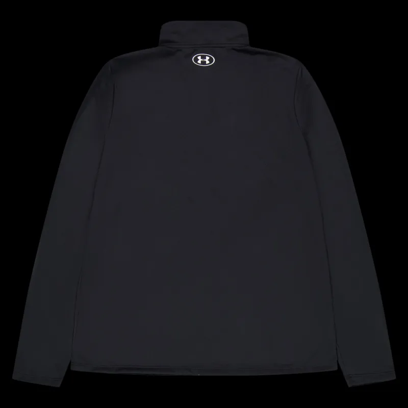 Clearance Under Armour Tech 1/2 Zip- Solid Black Svart