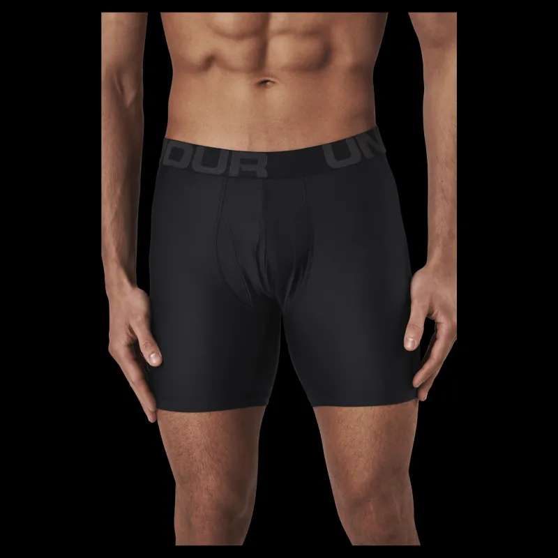 Discount Under Armour Tech 6in 2 Pack Black Svart