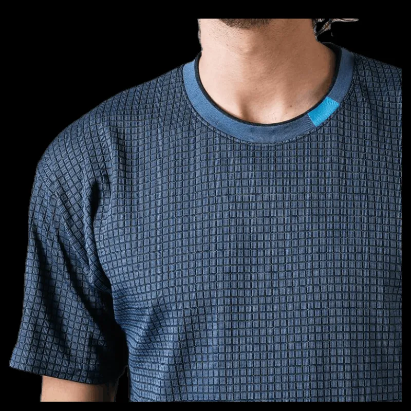 New Nike Tech Pack Grid Tee Blue/Black Blå