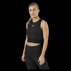 Sale adidas Techfit Crop Black / White Svart