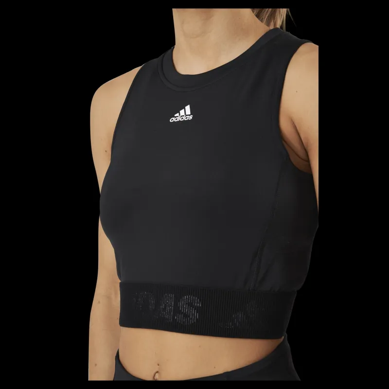 Sale adidas Techfit Crop Black / White Svart