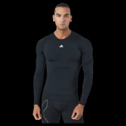 adidas Techfit Training Long-Sleeve Top Black Svart Outlet