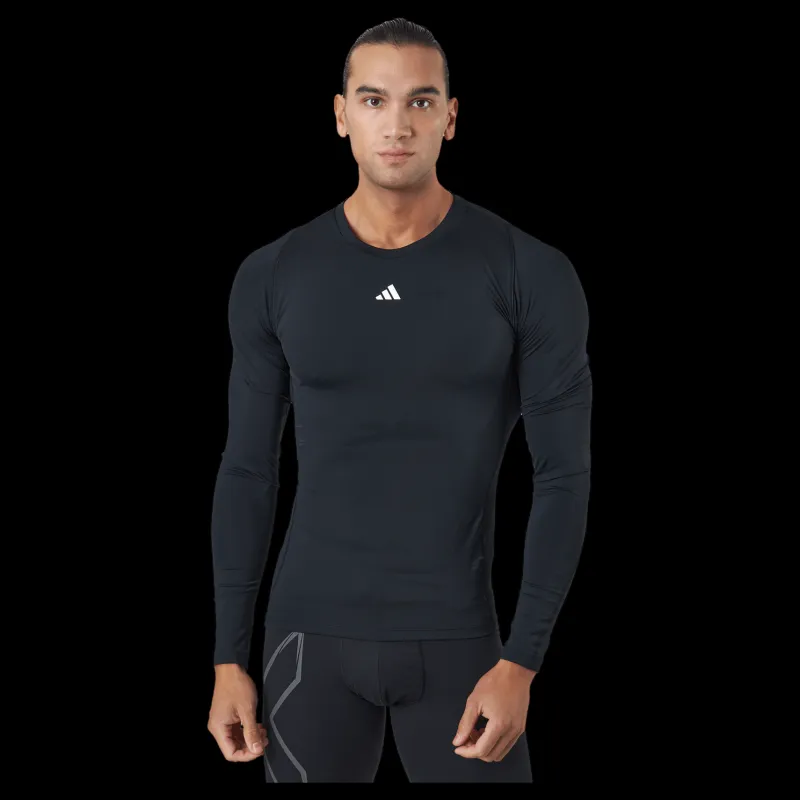 adidas Techfit Training Long-Sleeve Top Black Svart Outlet