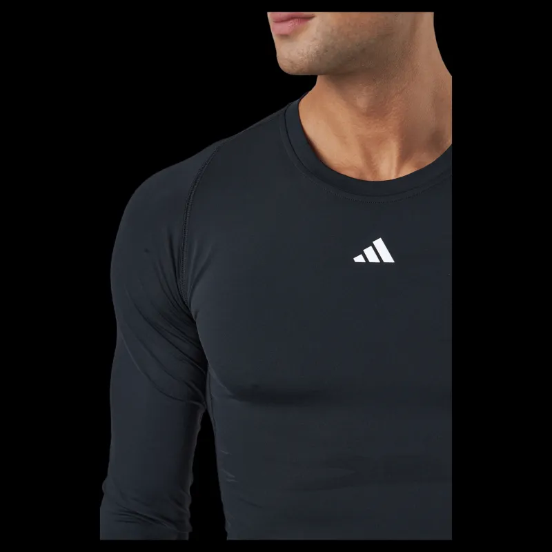 adidas Techfit Training Long-Sleeve Top Black Svart Outlet