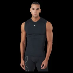 Discount adidas Techfit Training Tank Top Black Svart