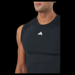 Discount adidas Techfit Training Tank Top Black Svart