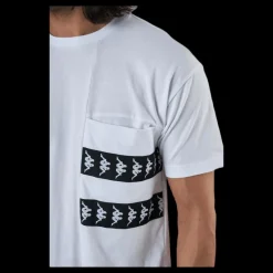Kappa Tee, Auth. Banda Efto White/Black Vit och Svart Sale