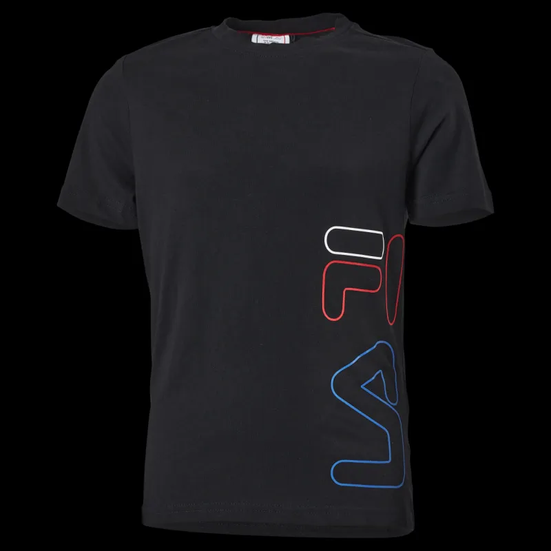 New Fila Teens Boys Tee Black Svart