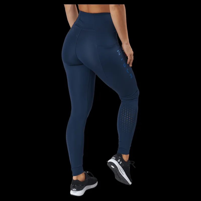 Röhnisch Tempo Logo Tights Black Iris Blå New