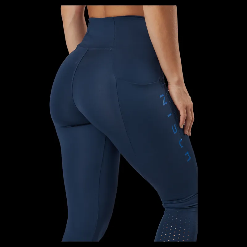 Röhnisch Tempo Logo Tights Black Iris Blå New