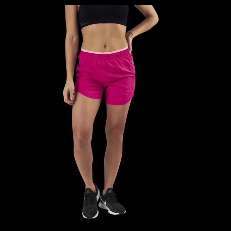 Clearance Nike Tempo Luxe 5" Running Short Silver/Red Rosa