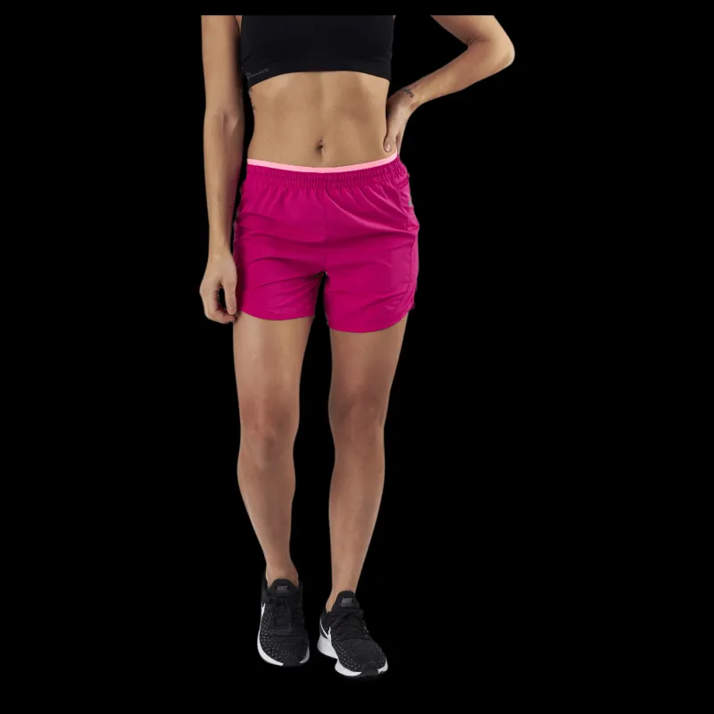 Clearance Nike Tempo Luxe 5" Running Short Silver/Red Rosa