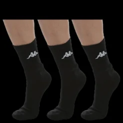 Kappa Tennis Trisper Socks 3pk White/Black Vit och Svart Clearance