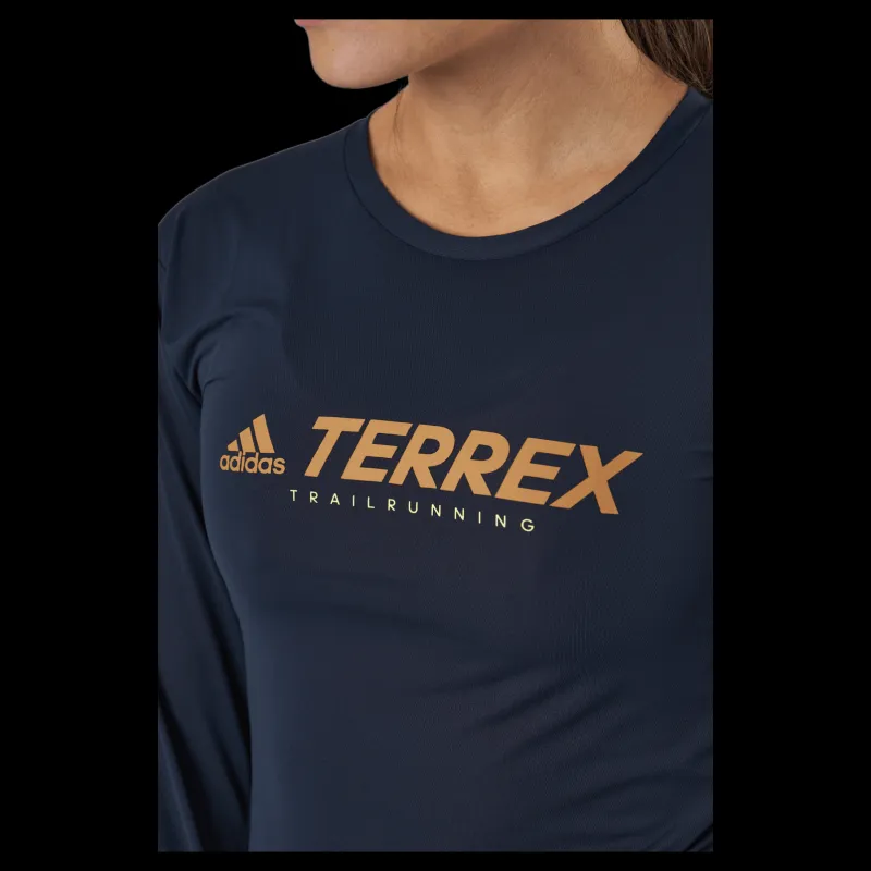 adidas Terrex Primeblue Trail Longsleeve Legend Ink Blå Discount