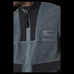 Clearance adidas Terrex Sherpa Fullzip Fleece Blue Oxide / Black Grå