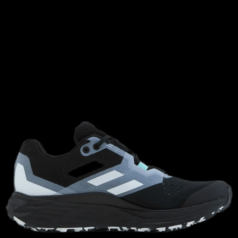 New adidas Terrex Two Flow Trail Running Shoes Core Black / Crystal White / Clear Mint Flerfärgad