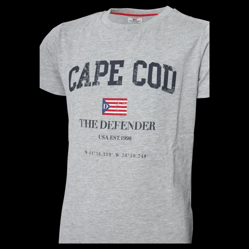 The Defender Alvin Jr Tee Grey Melange Grå Outlet