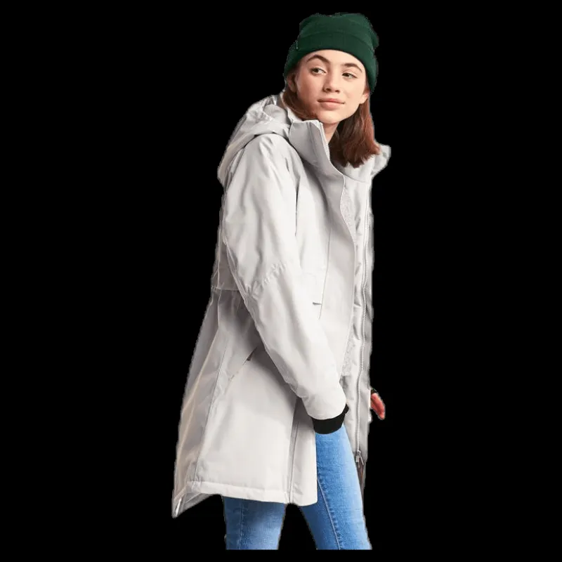 Didriksons Thea Girl's Parka White Vit