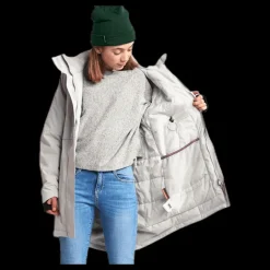 Didriksons Thea Girl's Parka White Vit