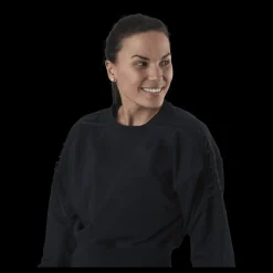 Nike Therma Cropped Fleece LS Crew Black Svart Clearance