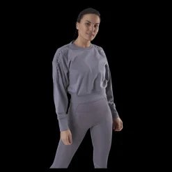 Nike Therma Cropped Fleece LS Crew Purple Lila Hot
