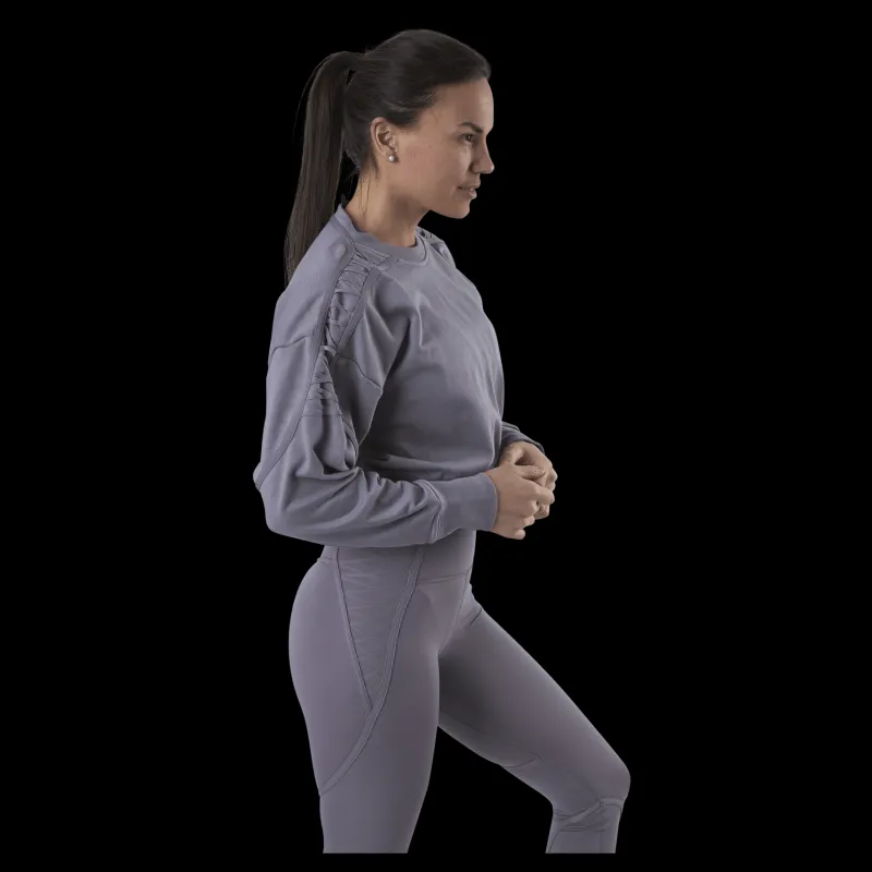 Nike Therma Cropped Fleece LS Crew Purple Lila Hot
